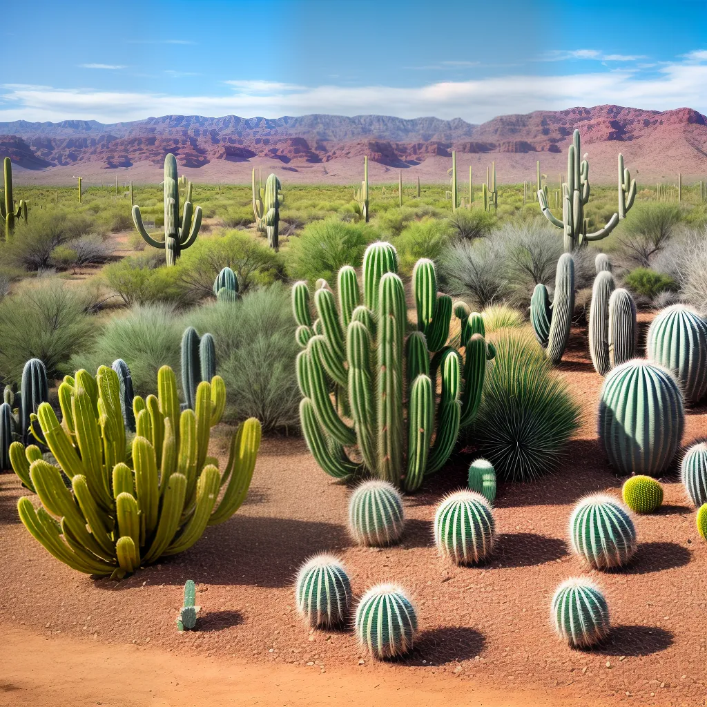 deserto cactos variedade paisagem