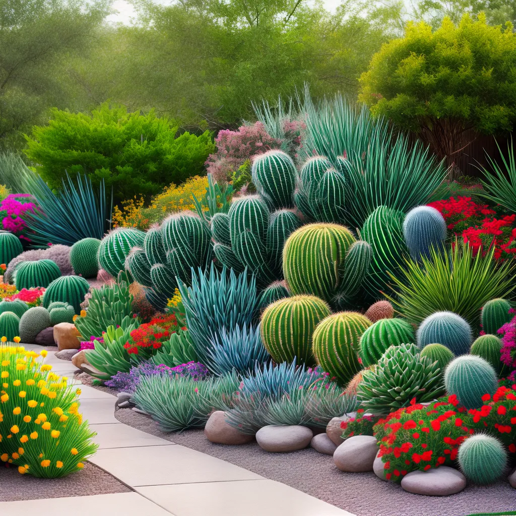 jardim cactos variedade beleza
