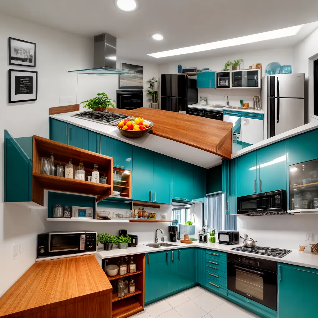 cozinha moderna cubas coloridas 3