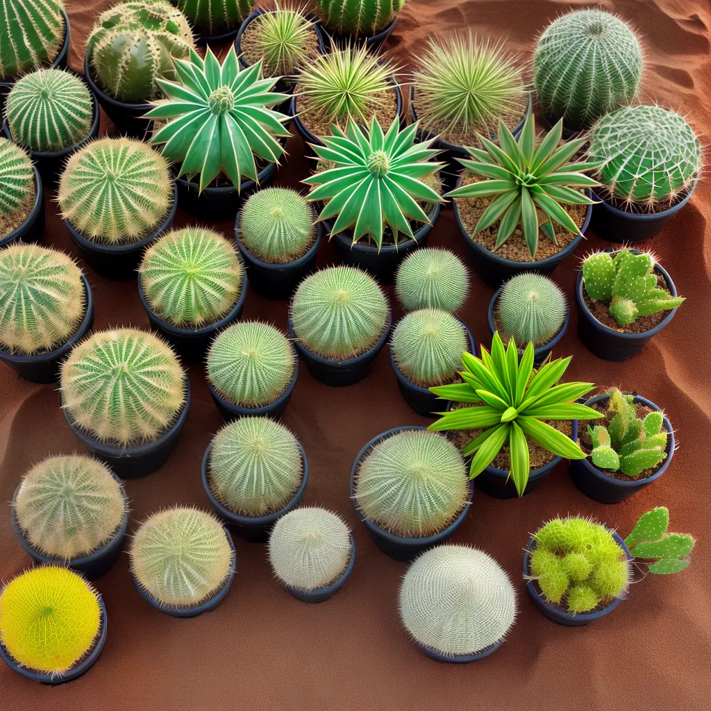 cactos variedade verde deserto espinhos