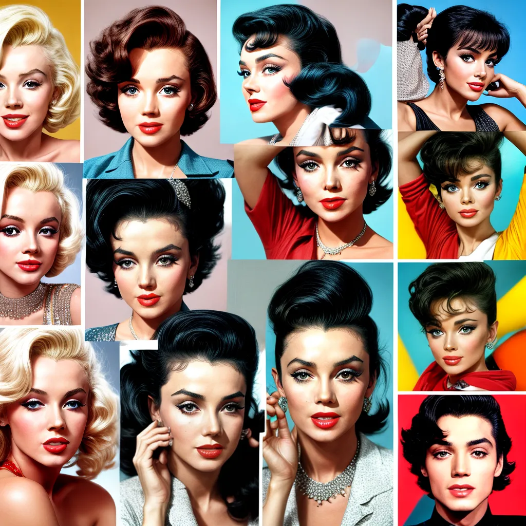 celebridades iconicas collage papel de parede