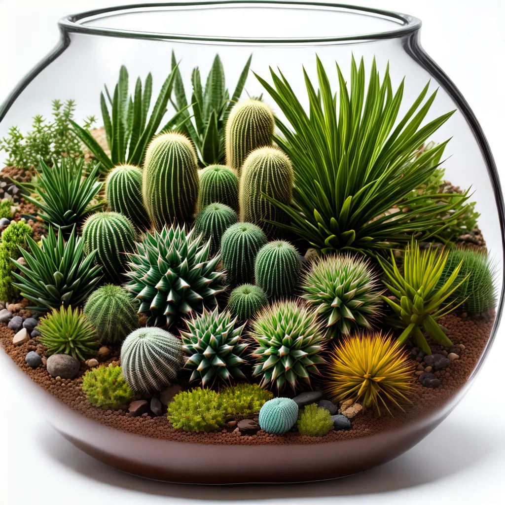 terrario cactos verde composicao terrario cactos verde composicao