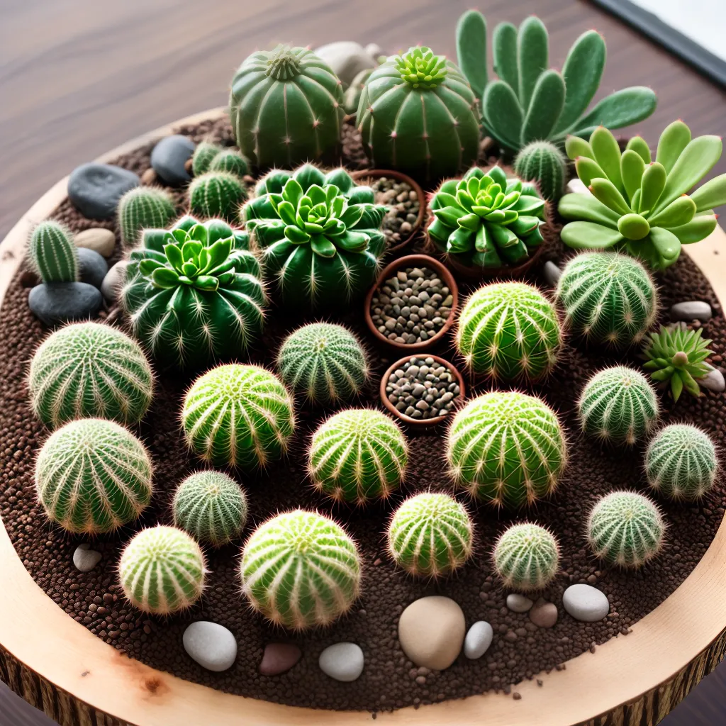 terrario cactos verde madeira terrario cactos verde madeira