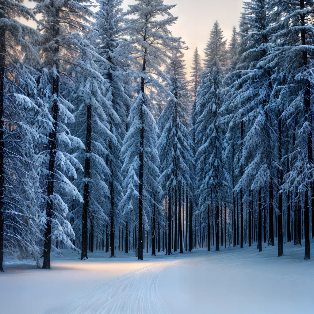 floresta neve arvores icicles
