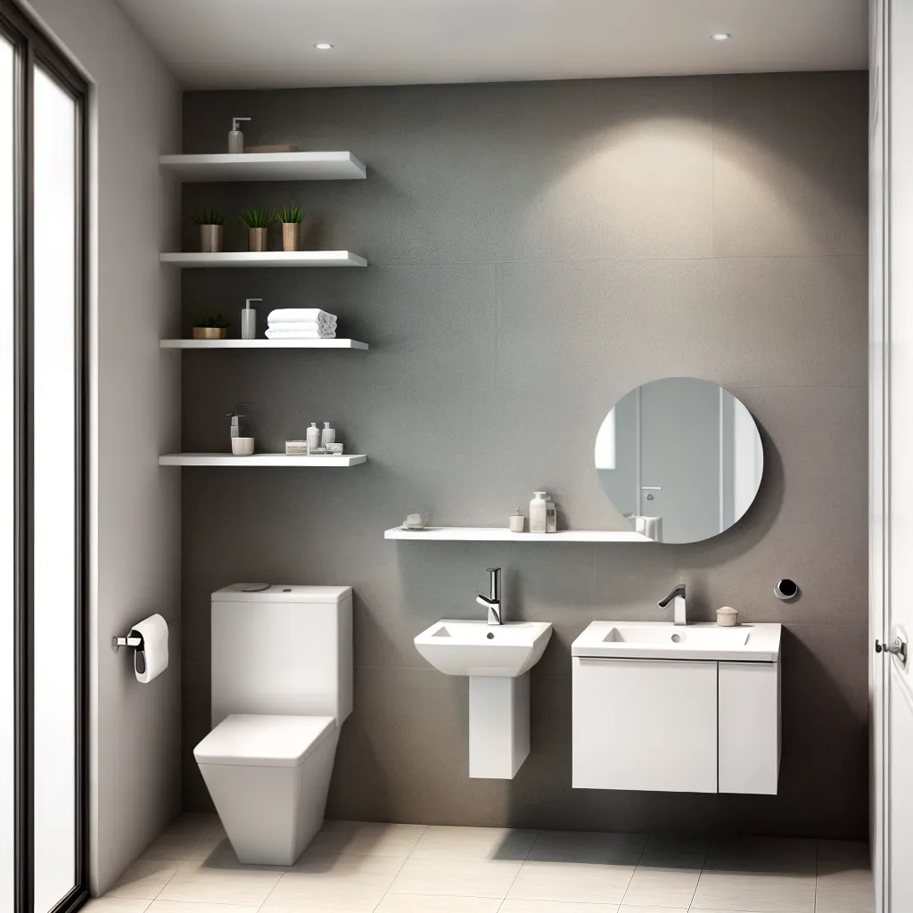 banheiro compacto pia faucet moderno
