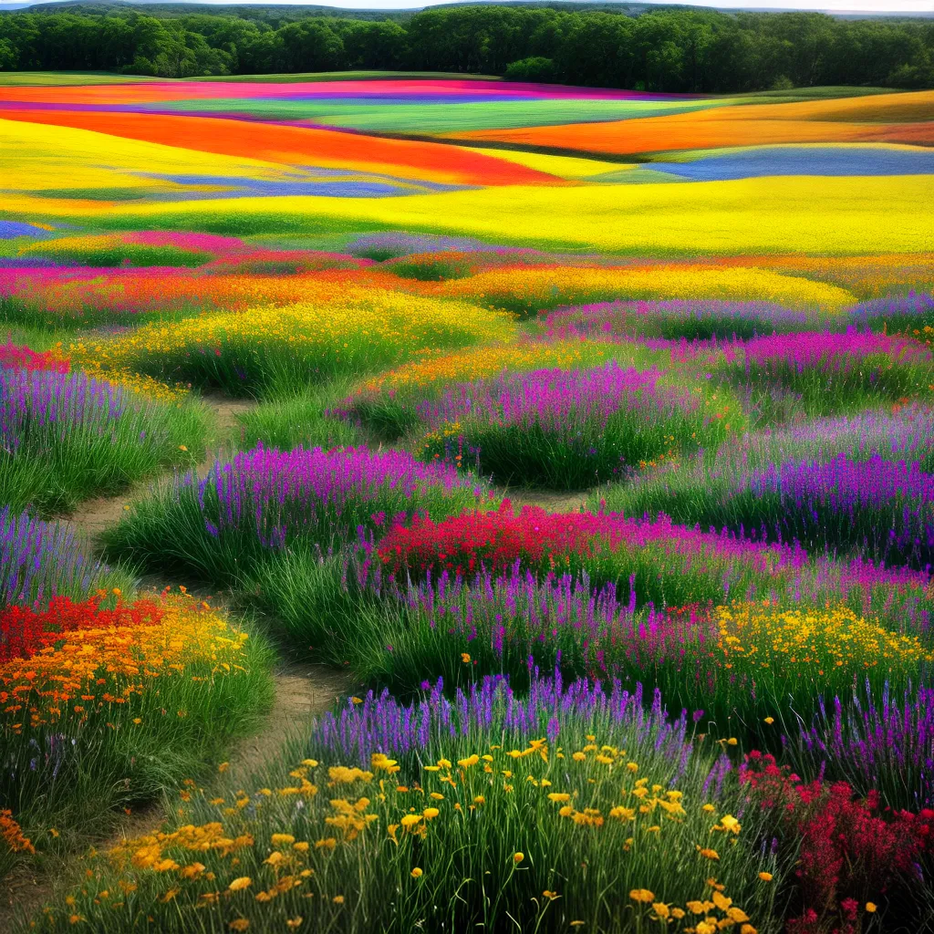campo flores sol primavera paisagem
