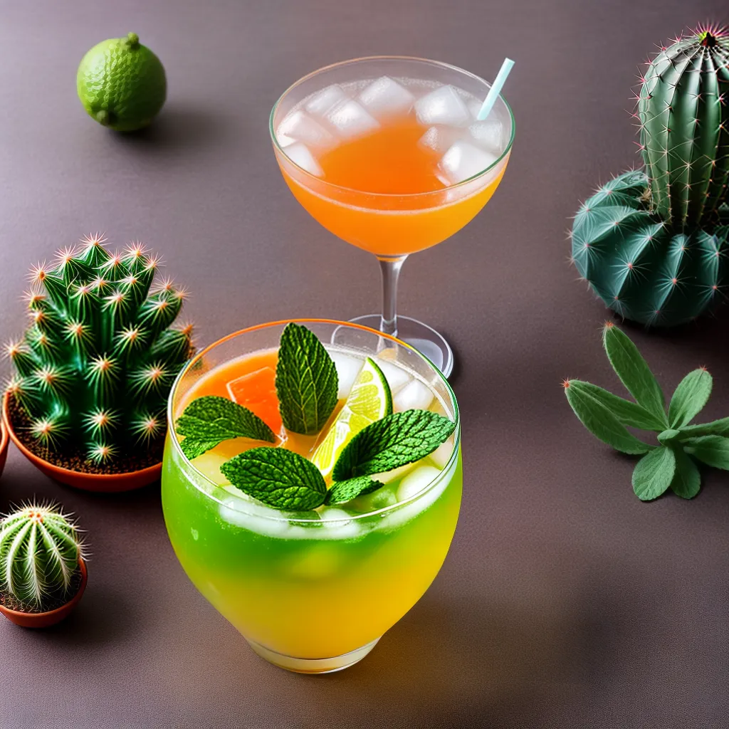drink cactus refrescante lime mint deserto
