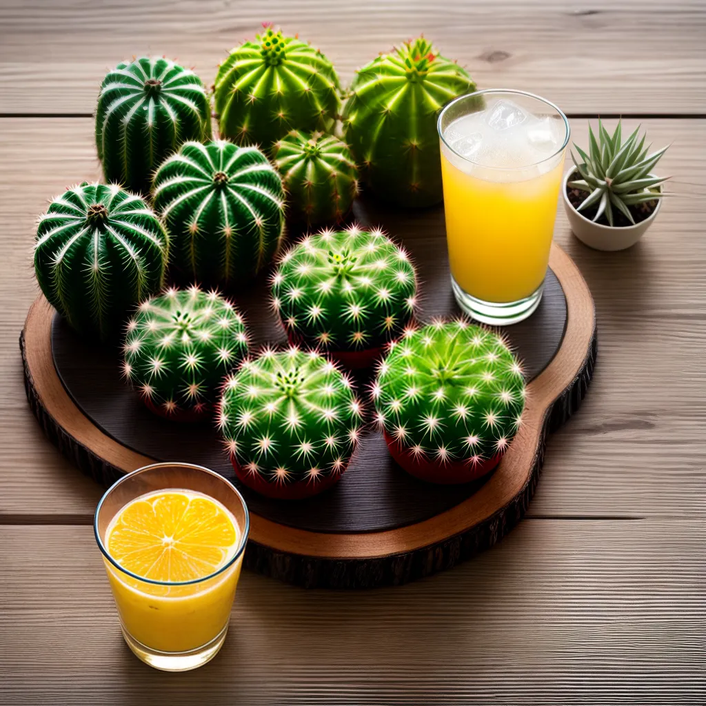 drink cactus lime rustic table