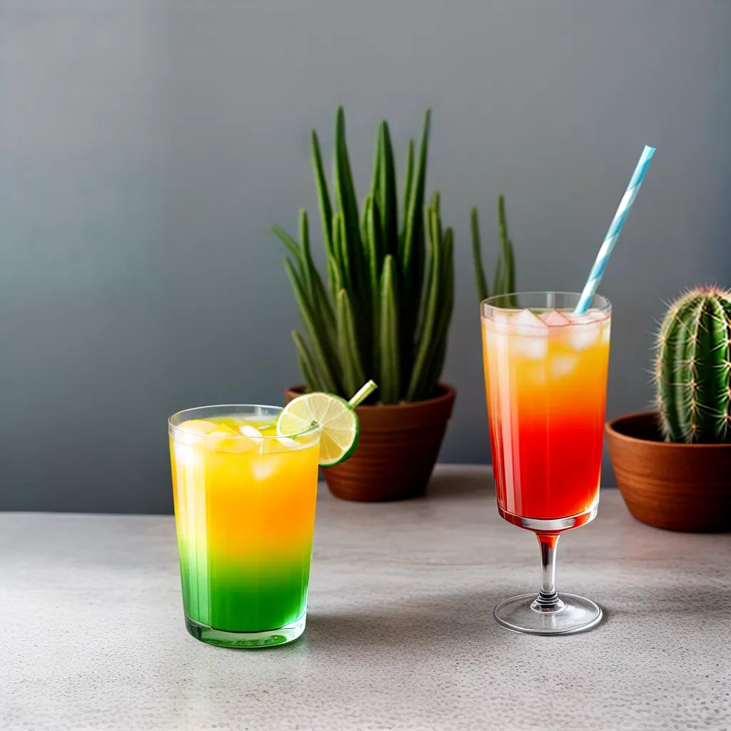 drink refrescante cactus lima verde