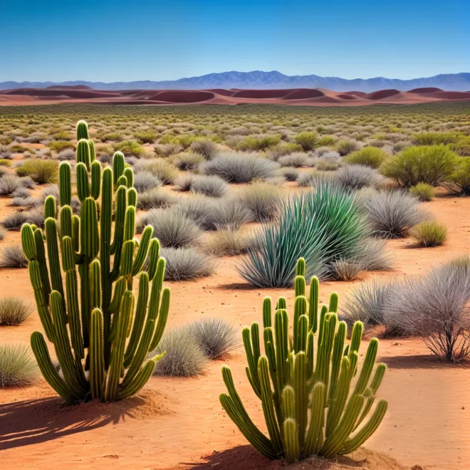 deserto cactos altos areia dourada deserto cactos altos areia dourada