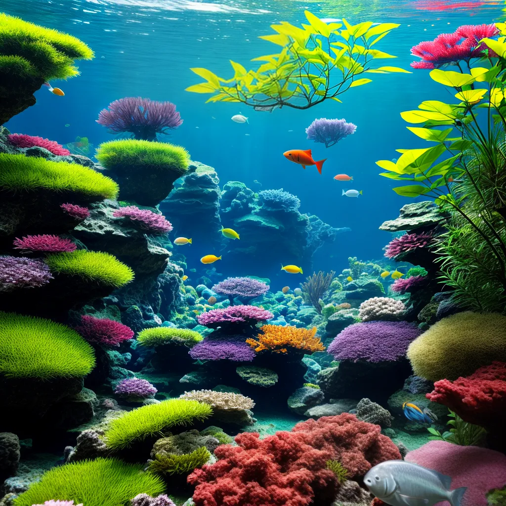 cena subaquatica peixes coloridos aquario 2