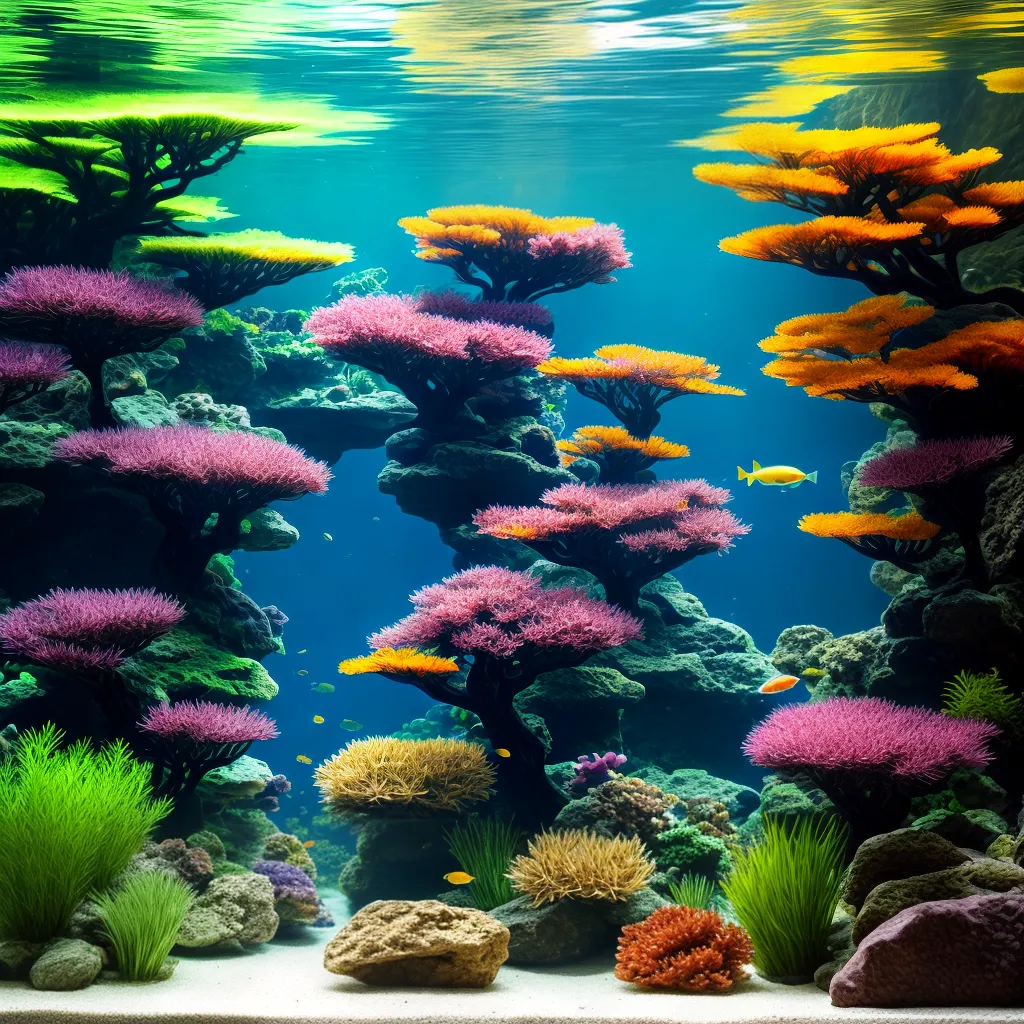 aquario colorido peixes plantas aquaticas 1
