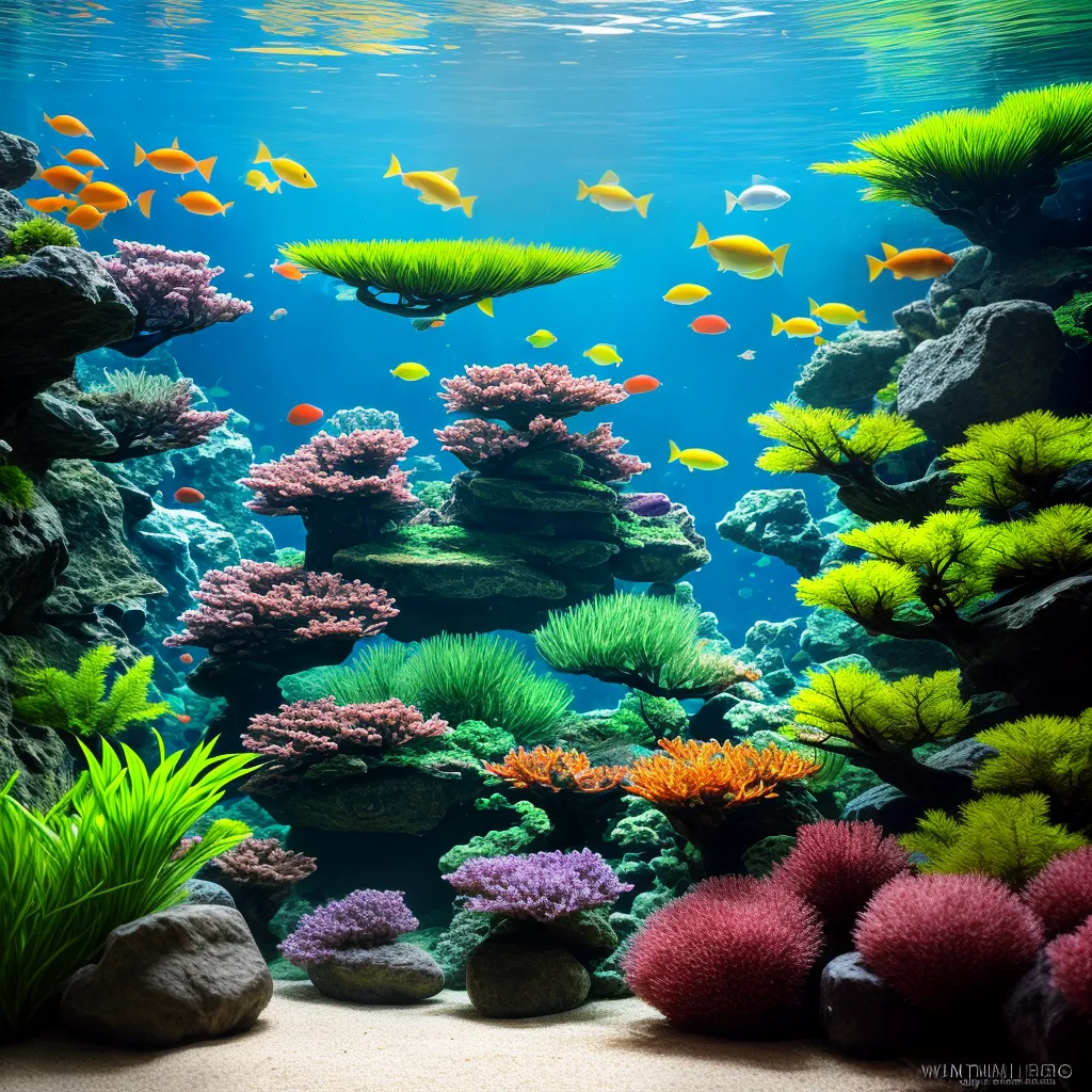aquario colorido peixes plantas serenidade