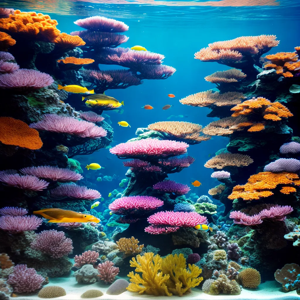 aquario coral peixes coloridos serenidade