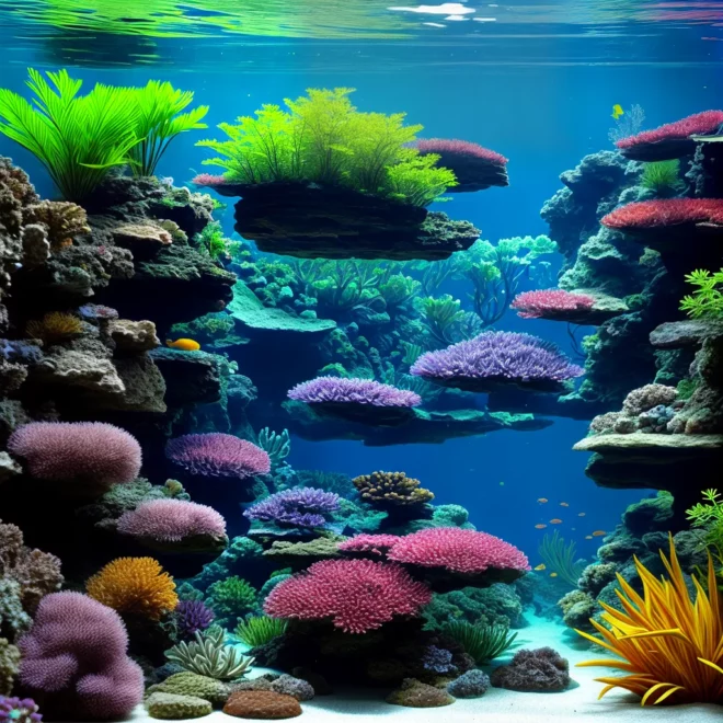 aquario cena subaquatica plantas coloridas aquario cena subaquatica plantas coloridas