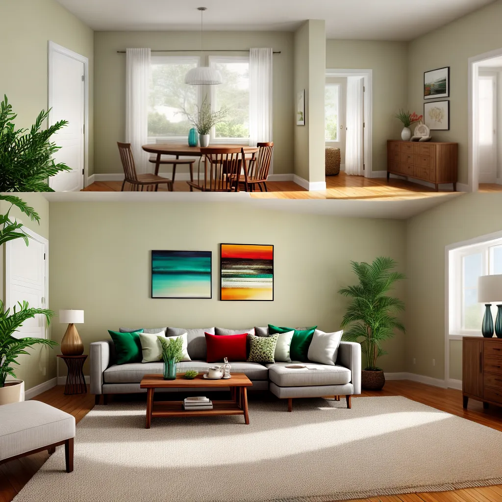 sala decorada feng shui equilibrio