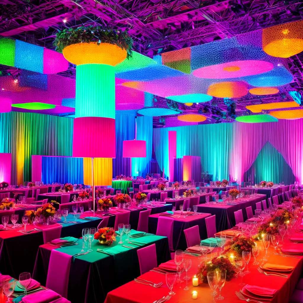 evento colorido decoracao animado