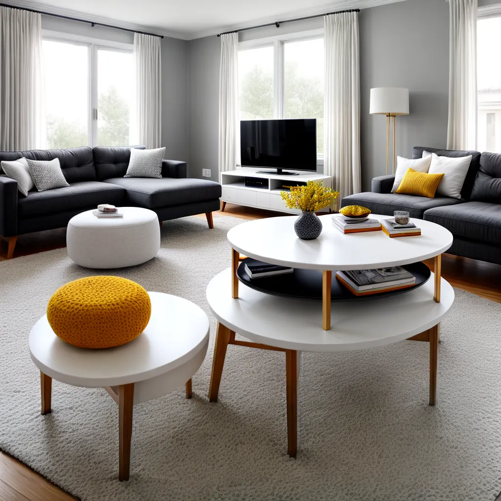 sala minimalista sofa amarelo neutro