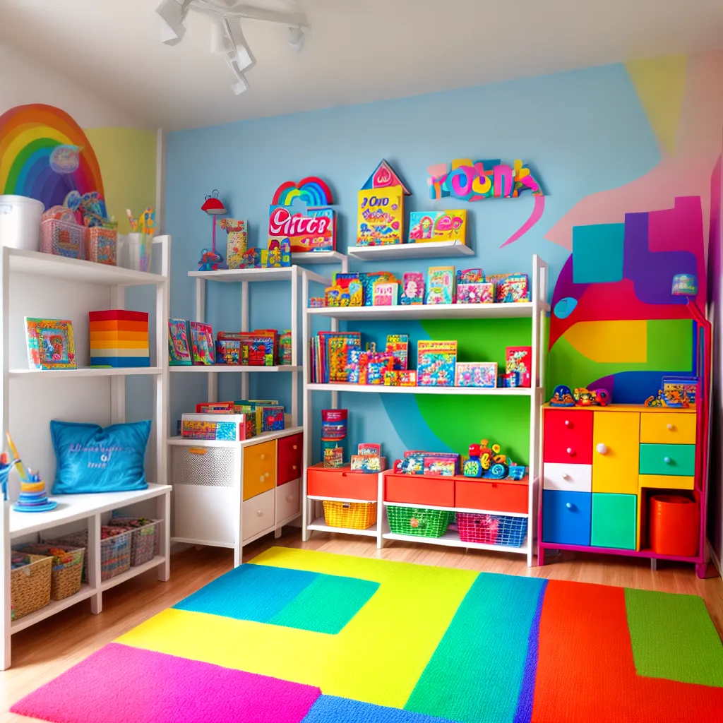 sala infantil colorida brinquedos alegres