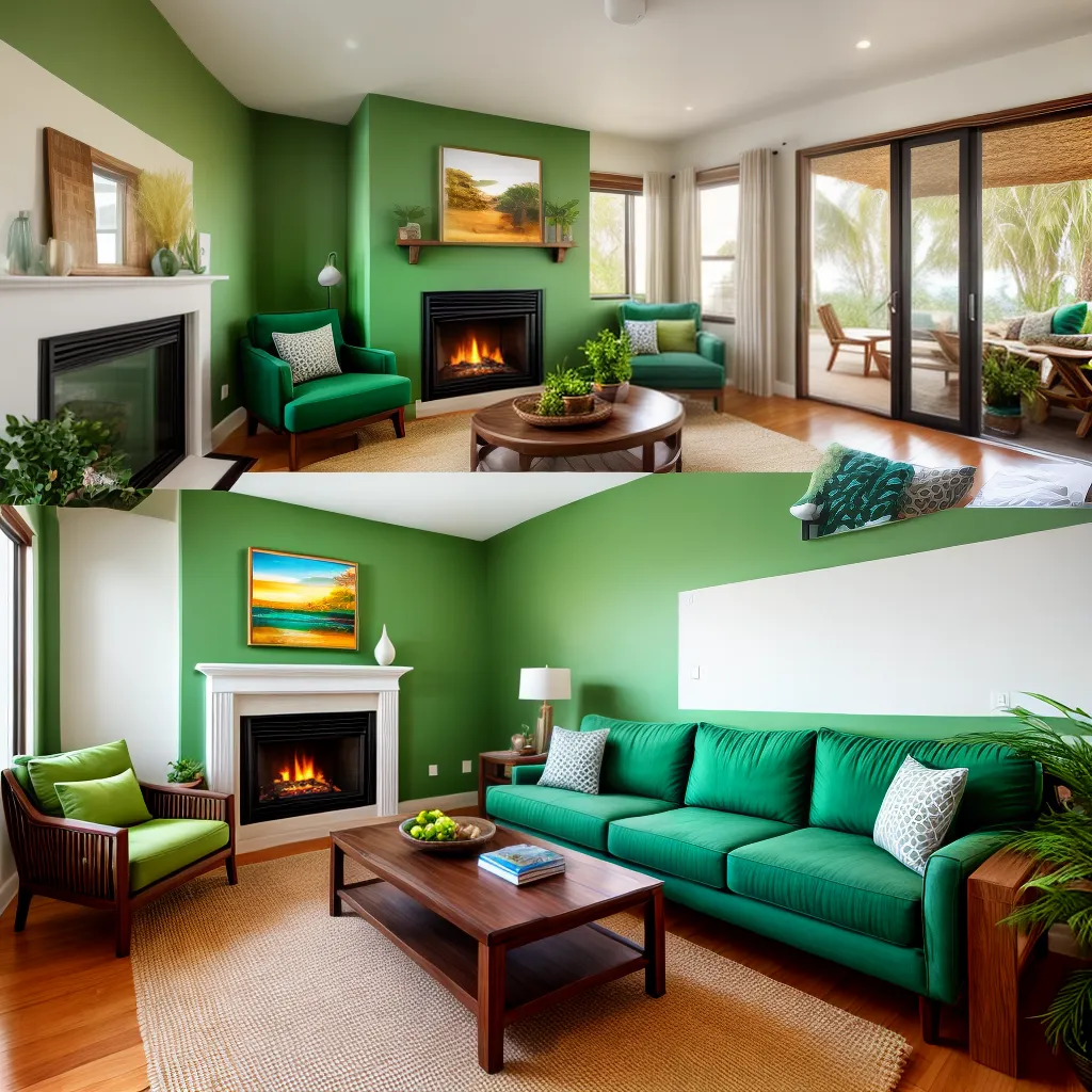sala verde esmeralda decoracao natural