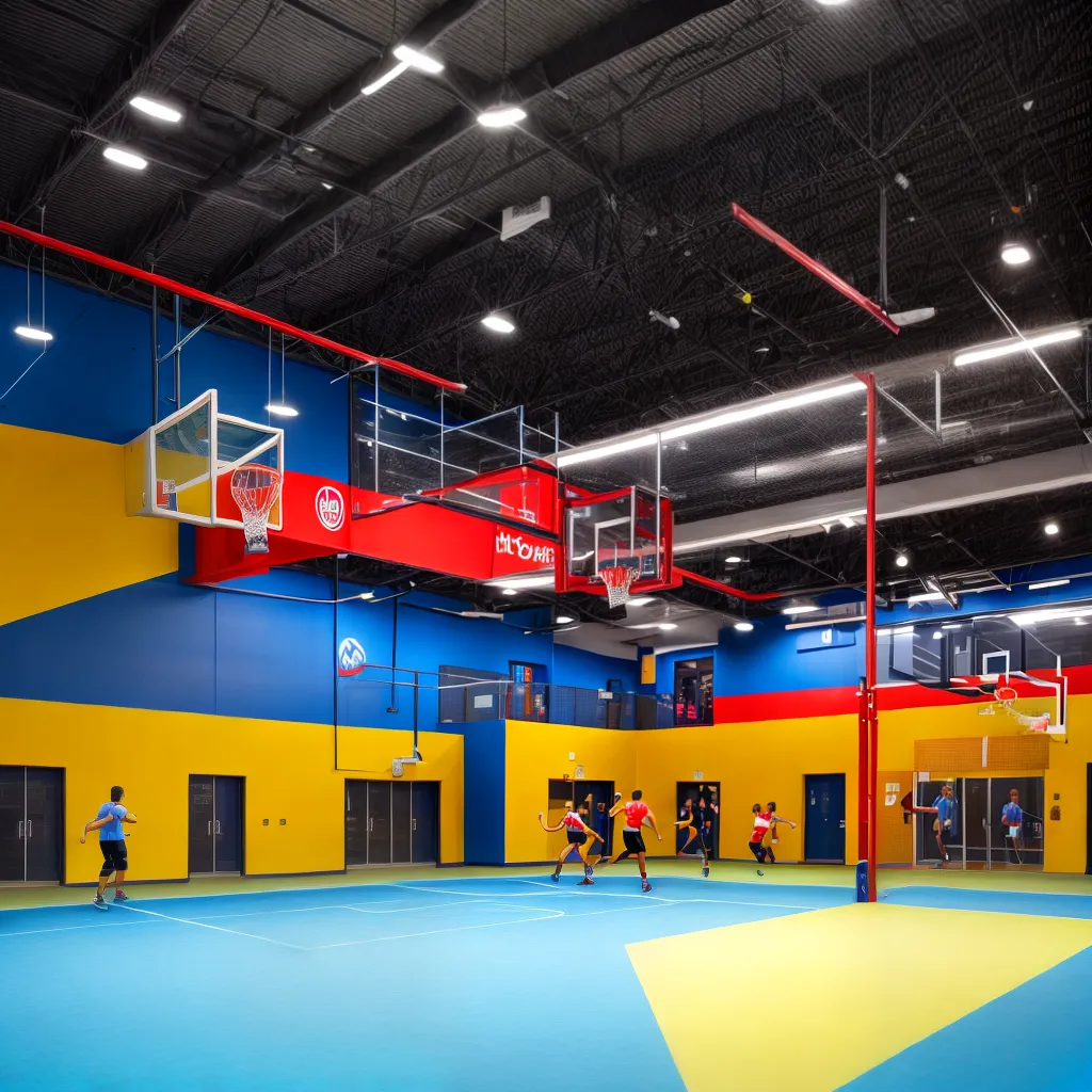 ginasio energetico esportes cores vibrantes ginasio energetico esportes cores vibrantes