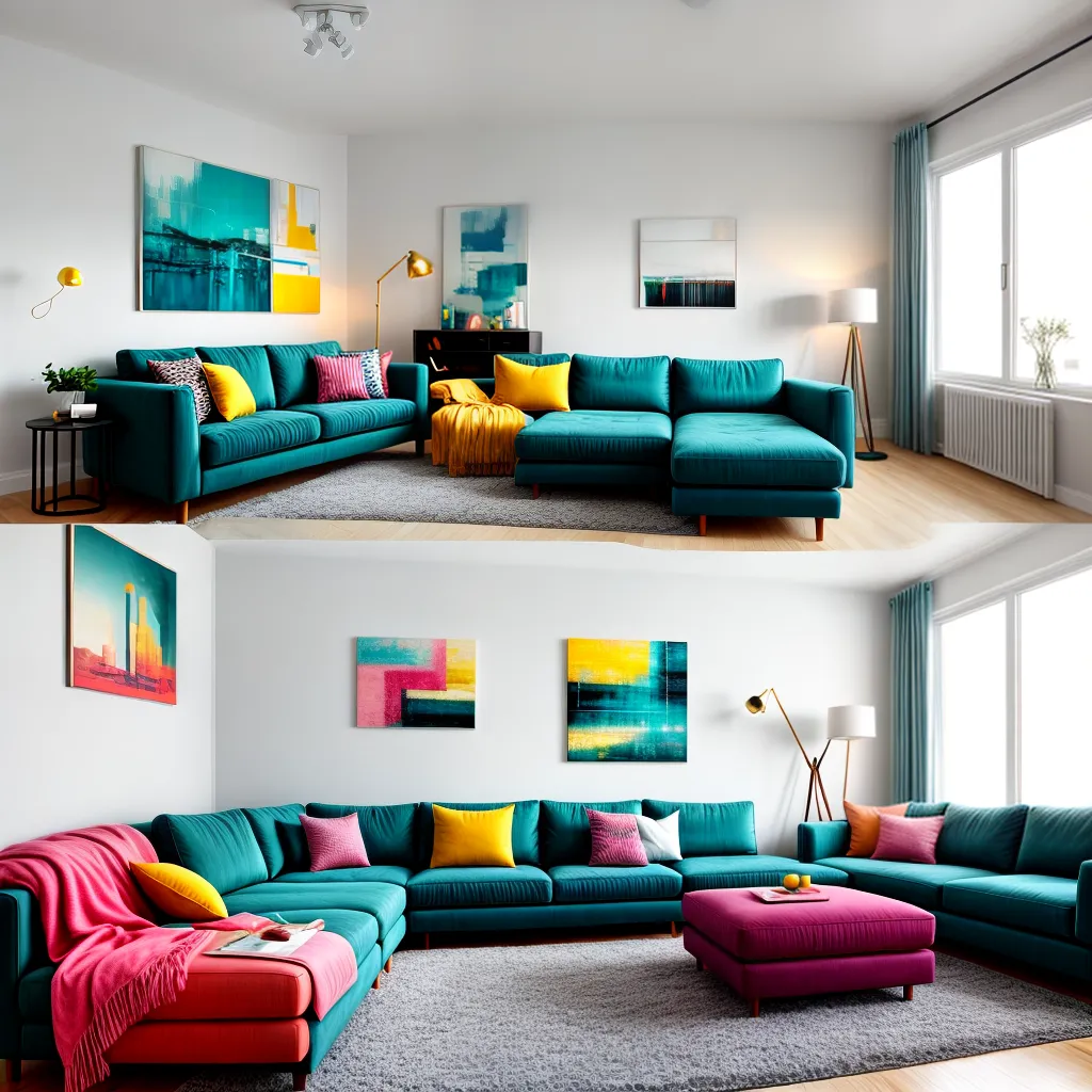 sala estar colorida sofa teal 1 sala estar colorida sofa teal 1