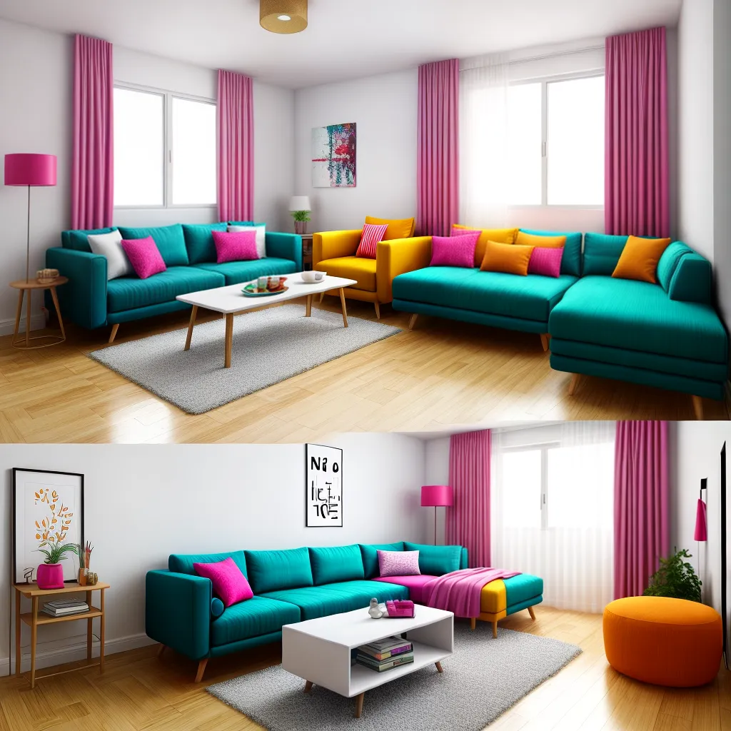 sala colorida dividida ambientes sala colorida dividida ambientes