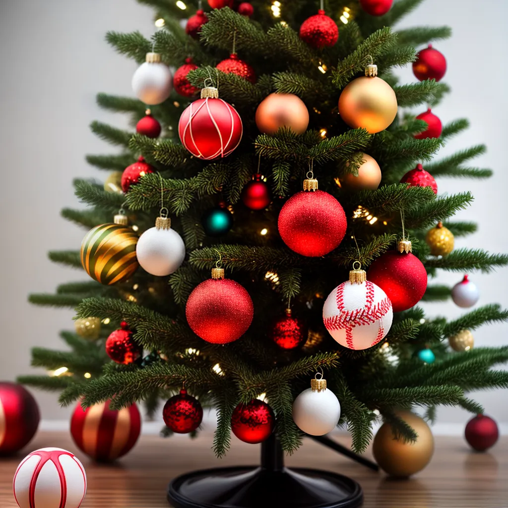 arvore natal esportes ornamentos