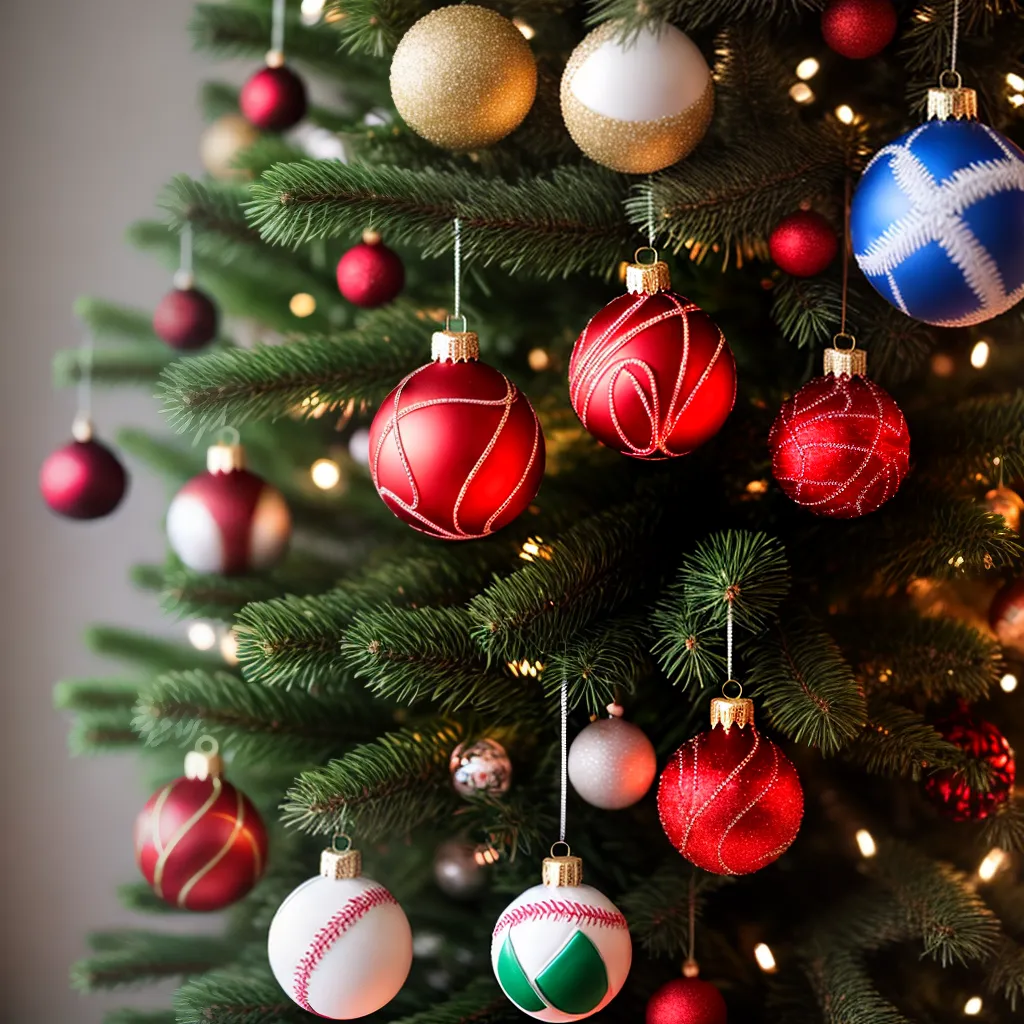 arvore natal esportes ornamentos 1