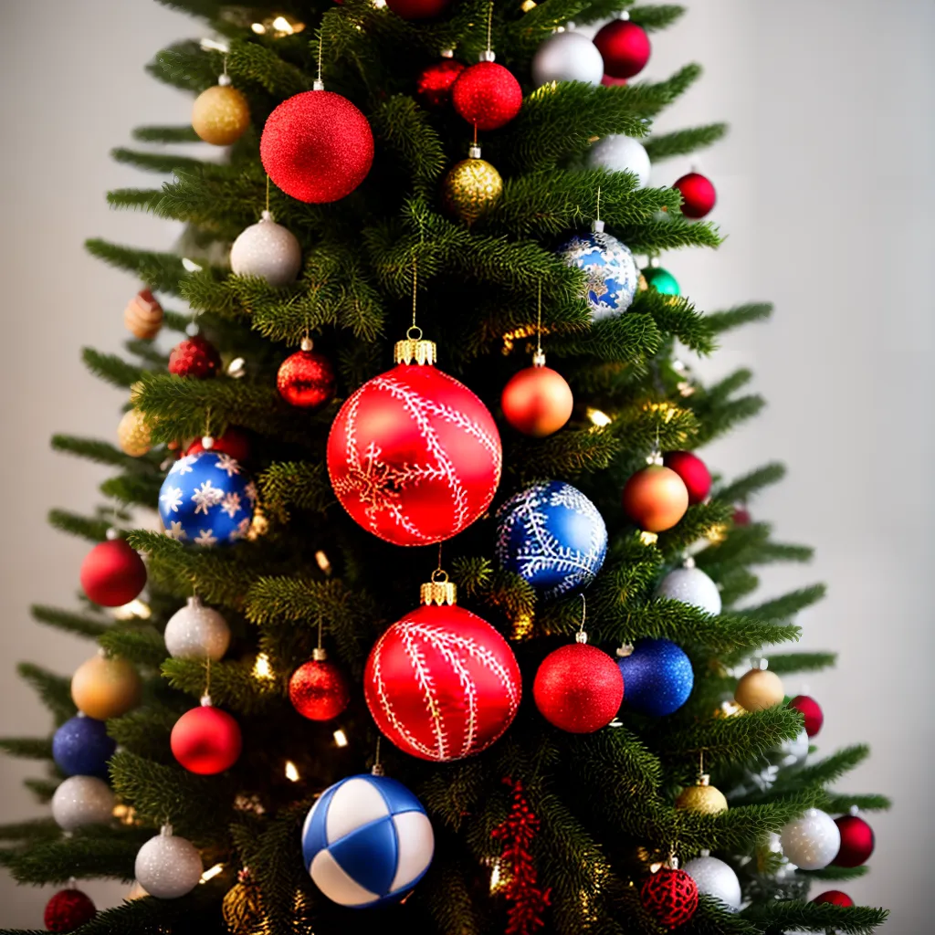 arvore natal esportes ornamentos 2