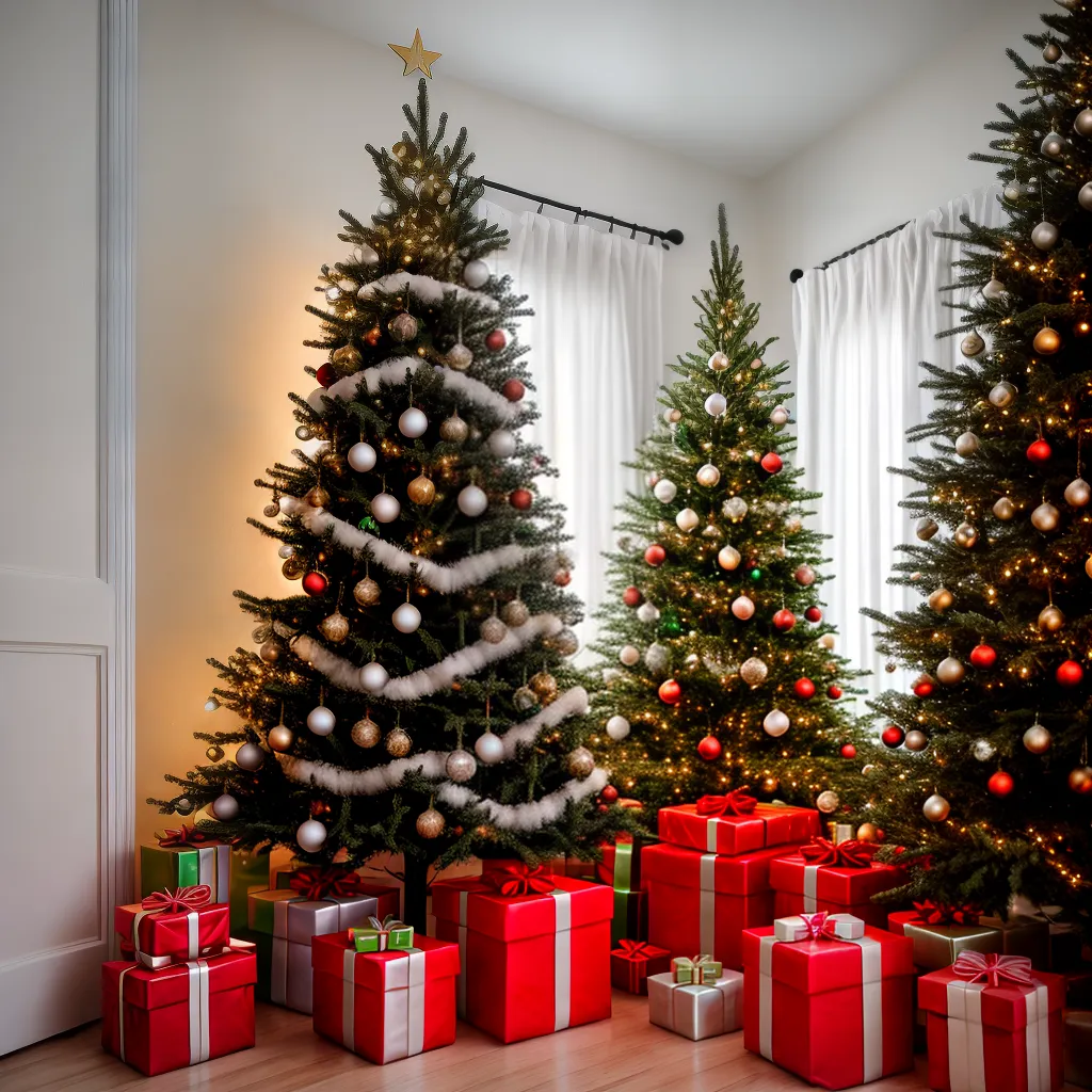 arvore natal elegante sala branca arvore natal elegante sala branca