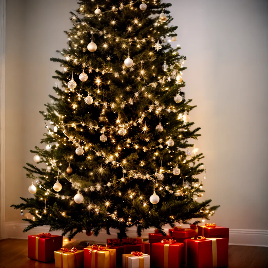 arvore natal enfeitada luzes fadas