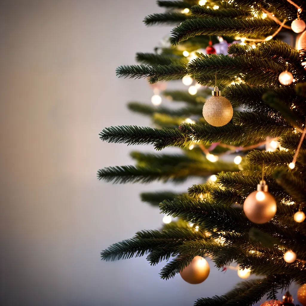 arvore natal enfeitada luzes fadas 1