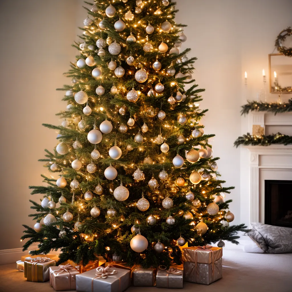 arvore natal decorada romantica pastel
