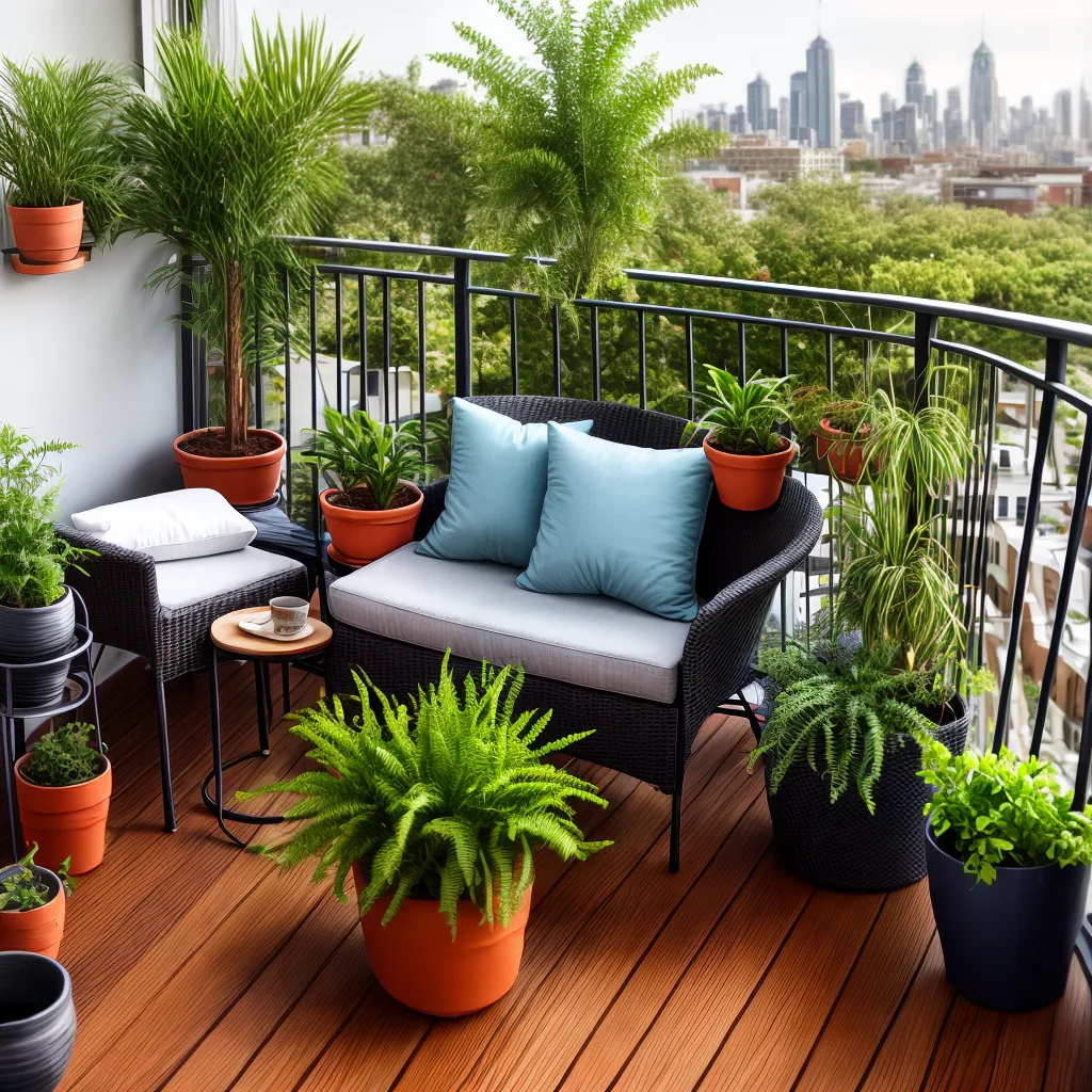 varanda apartamento acolhedora paisagem urbana
