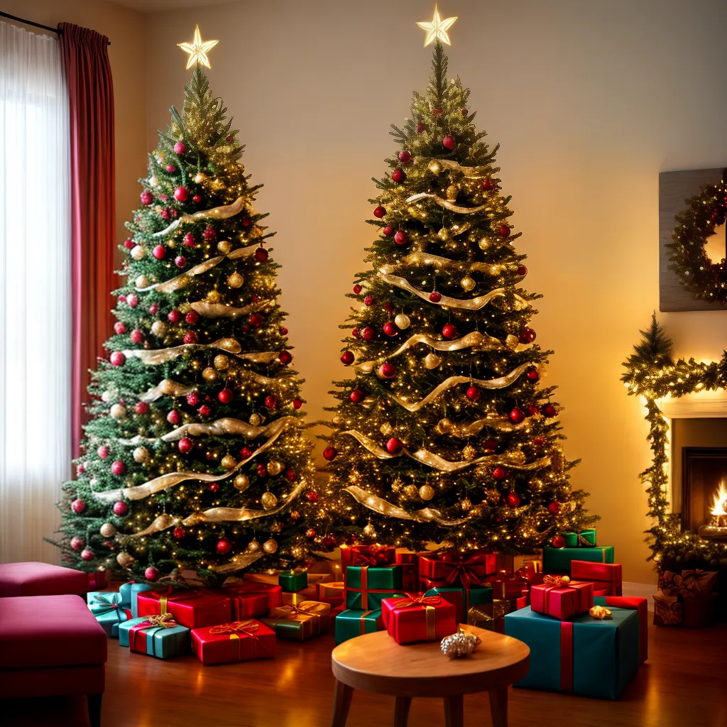 arvore natal decorada sala acolhedora