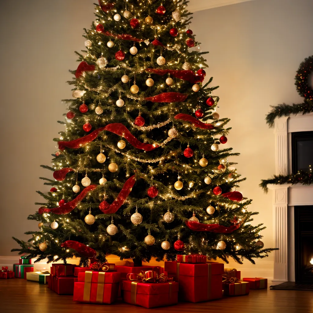arvore natal decorada sala aconchegante