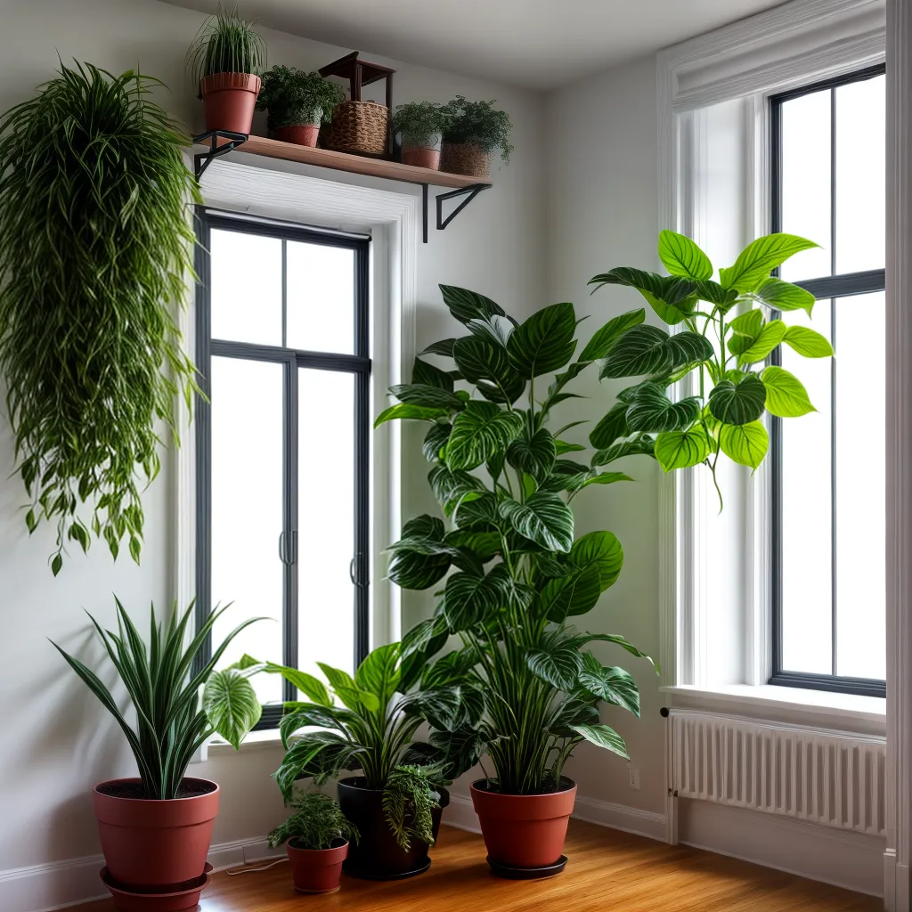 cantinho apartamento verde plantas