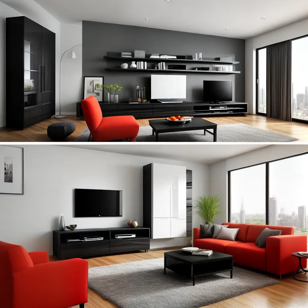 sala moderna sofa cama mesa organizada sala moderna sofa cama mesa organizada