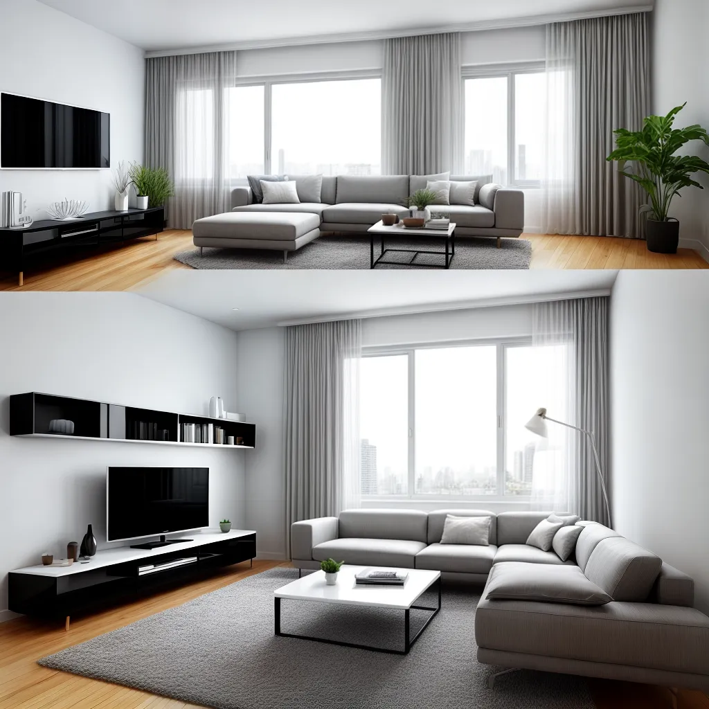 sala minimalista moderna janela