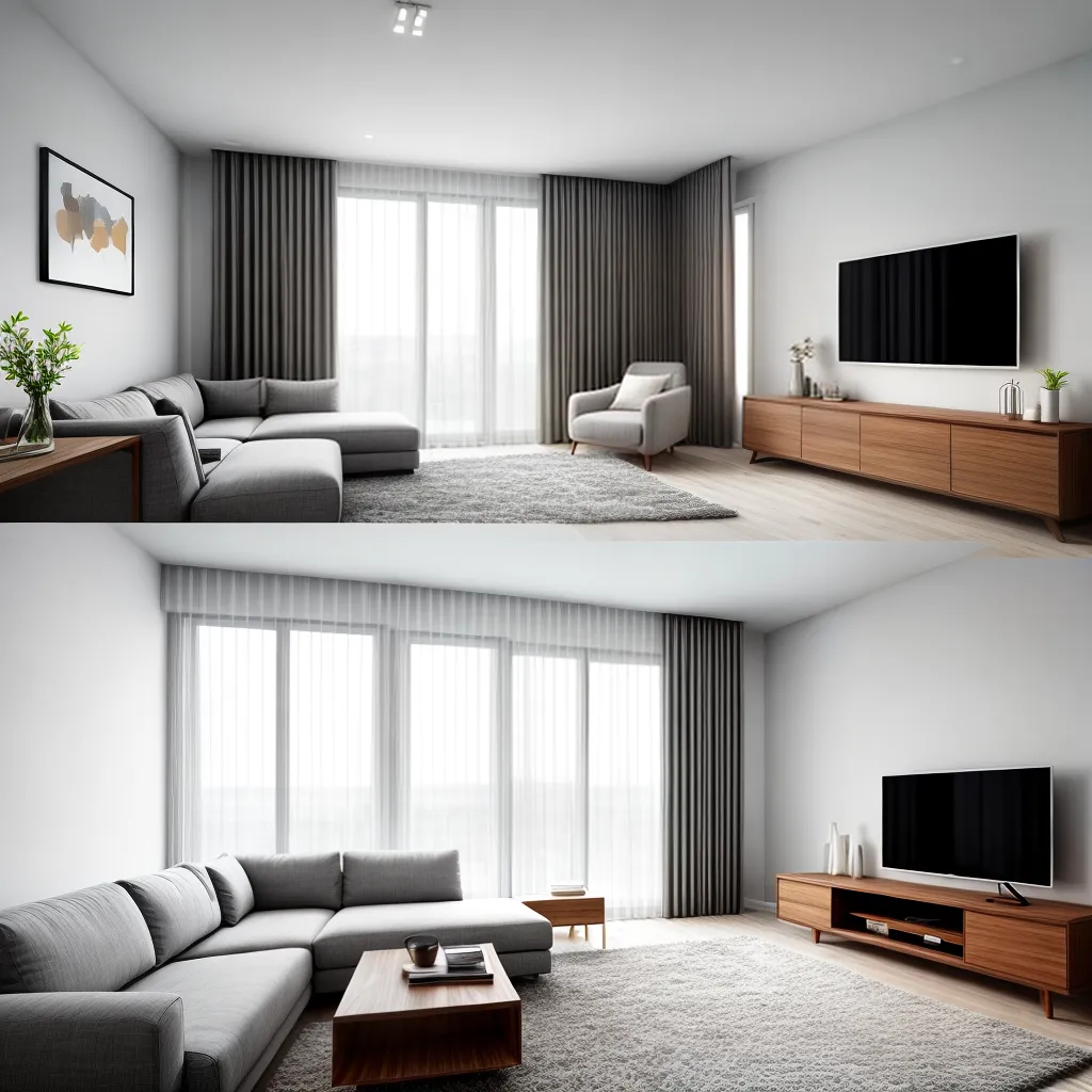 sala minimalista moderna janela 1