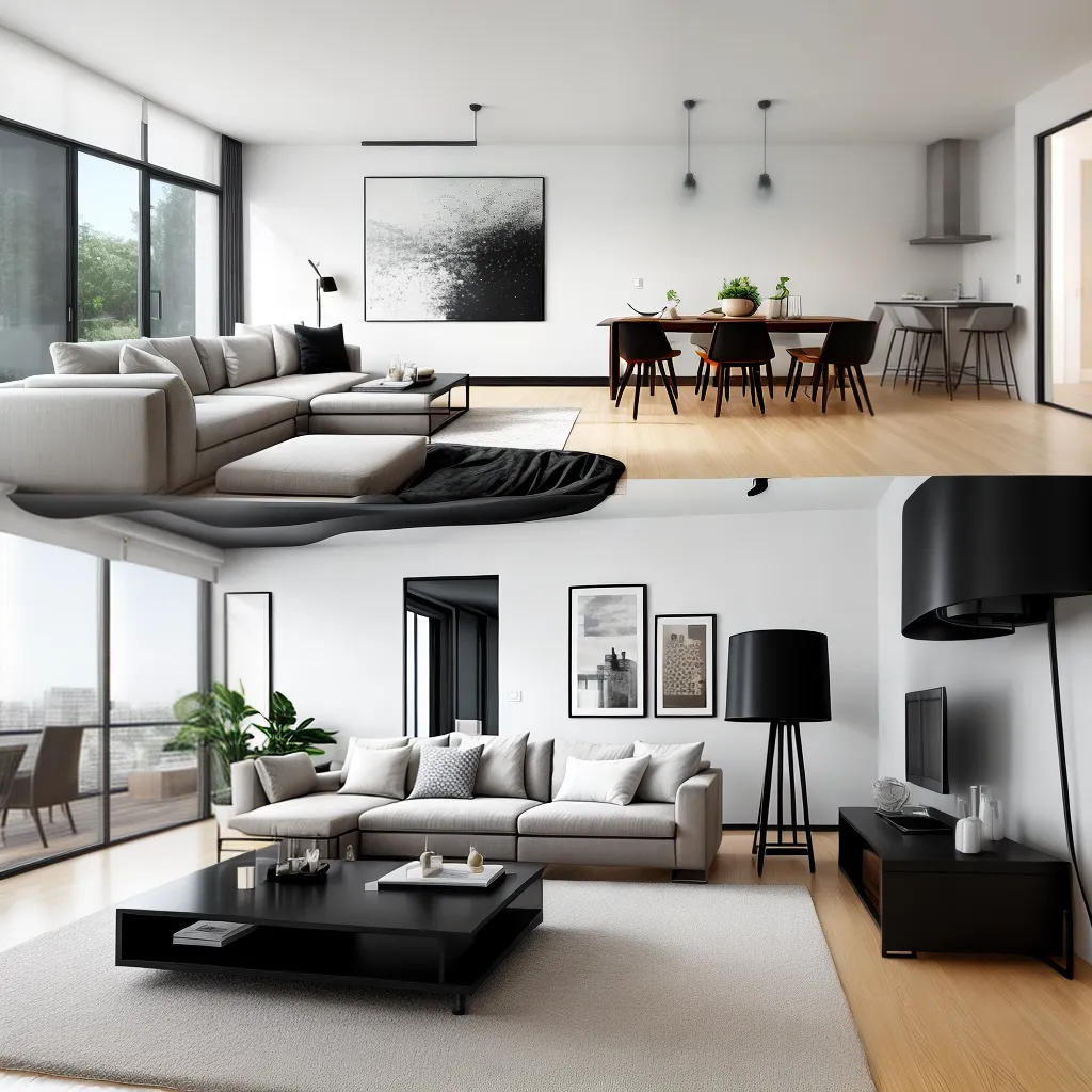 sala minimalista linhas neutras decoracao