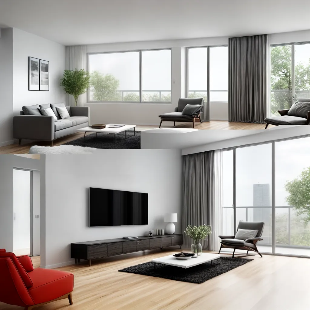 sala minimalista moderna luz arte