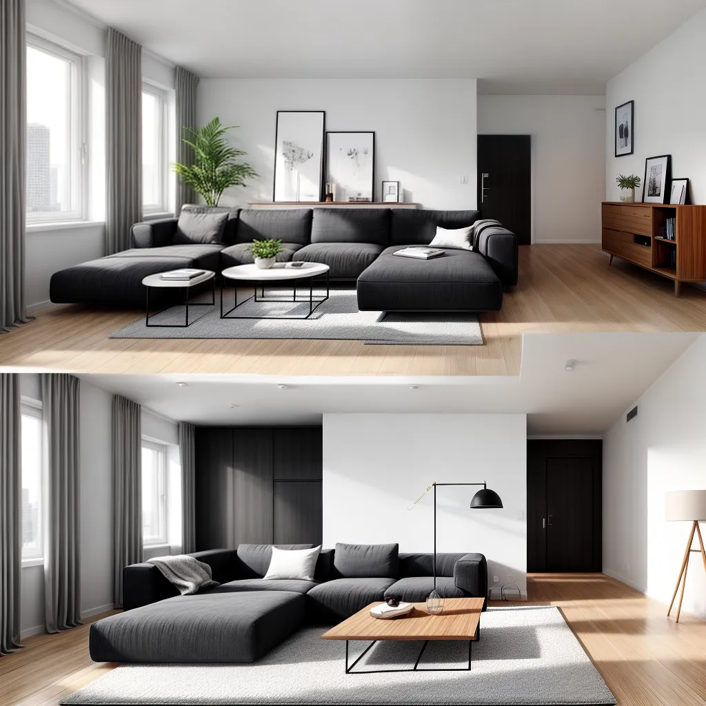 sala minimalista moderna neutra 1