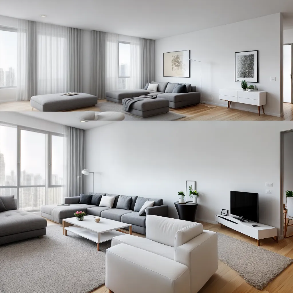 apartamento minimalista linhas neutras
