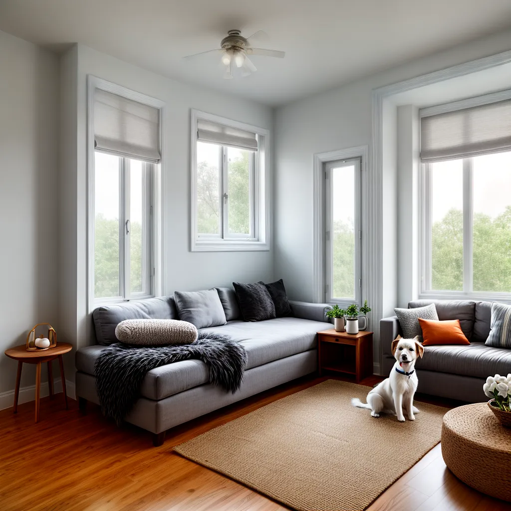 sala estar canto cama cachorro