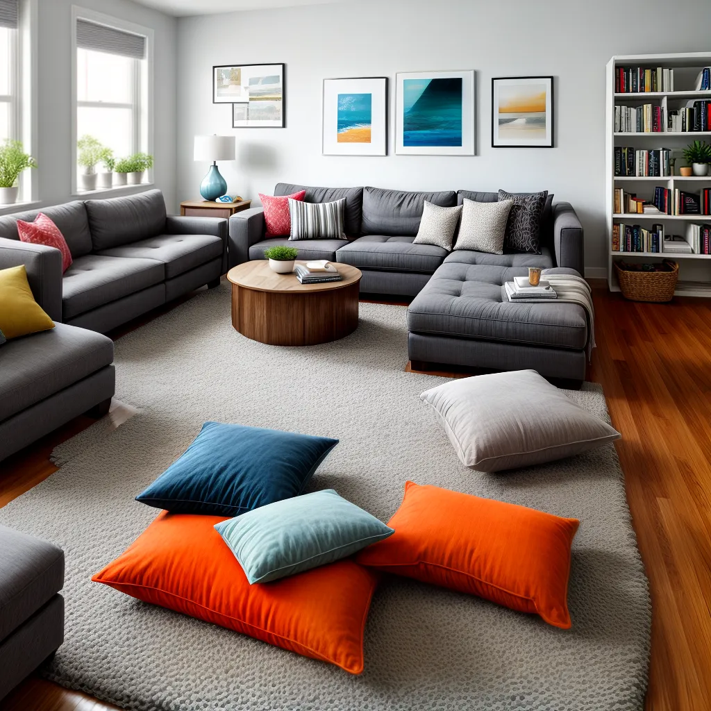 sala estar sofa cinza almofadas coloridas 1 sala estar sofa cinza almofadas coloridas 1
