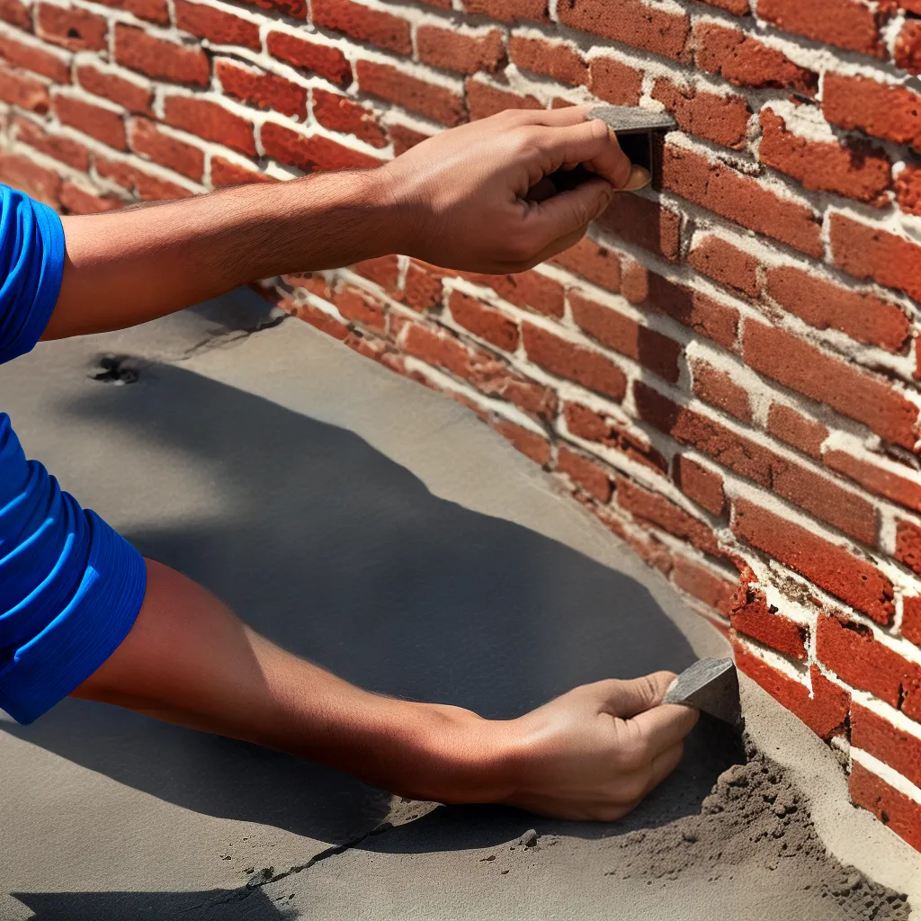 construcao parede tijolos maos