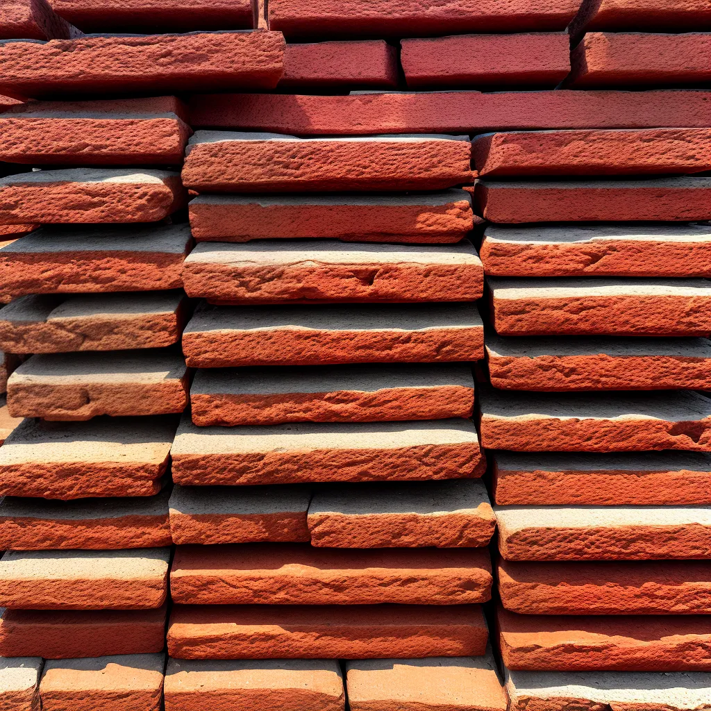 tijolos vermelhos construcao