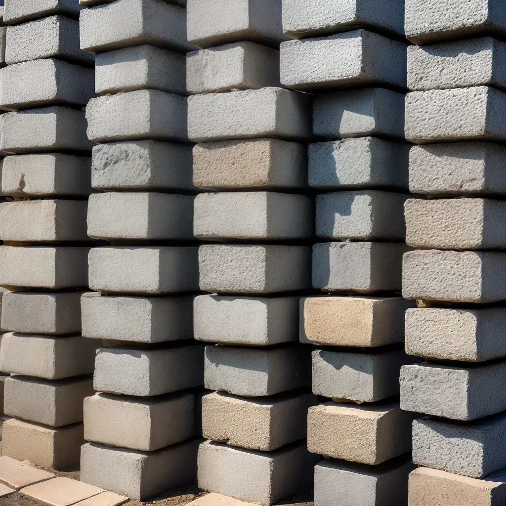 tijolos concretos variedade construcao